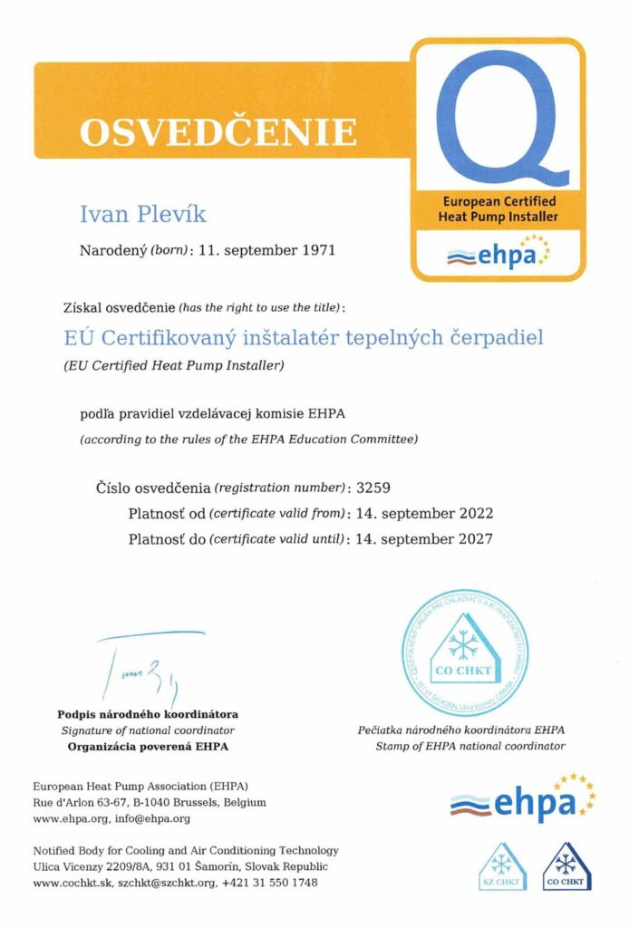 certifikát IME 4