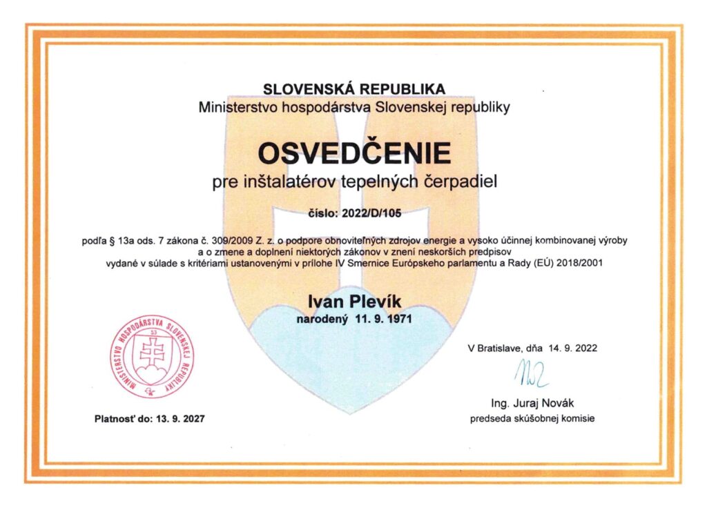 certifikát IME 5