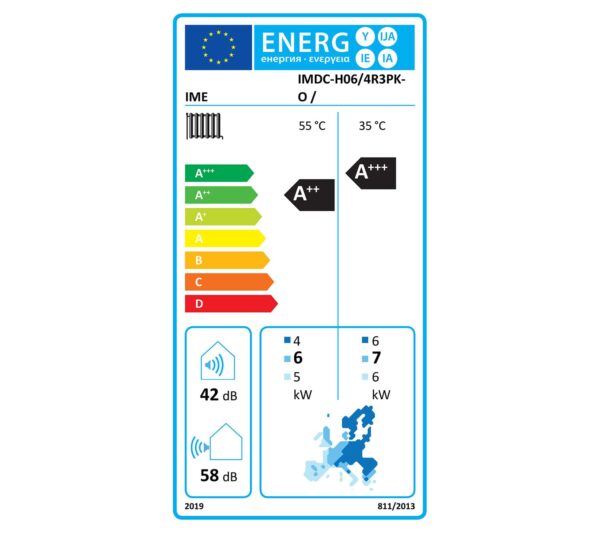 energetický štítok tepelného čerpadla vzduch voda 6,3 kW